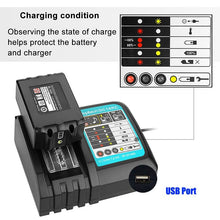 Load image into Gallery viewer, Li-ion Battery Charger Replacement for MAKITA 7.2V-18V DC18RC
