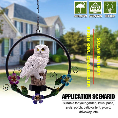 Garden Decorative Solar Light Hanging Owl Shaped Outdoor Light