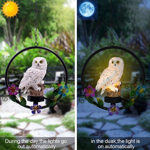 Garden Decorative Solar Light Hanging Owl Shaped Outdoor Light