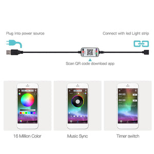 USB LED Strip Light 5050 RGB 5m