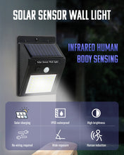 將圖片載入圖庫檢視器 Solar Sensor Wall Light 30 LED
