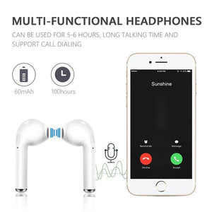 Bluetooth Earphones Wireless Headphones Earbuds - White