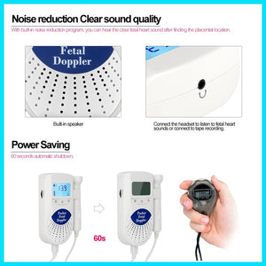 Fetal Doppler Ultrasound Sound Baby Heartbeat Monitor