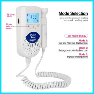 Fetal Doppler Ultrasound Sound Baby Heartbeat Monitor