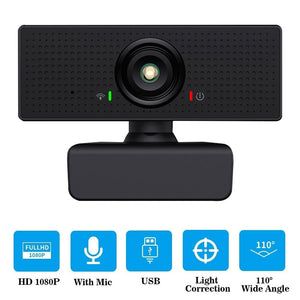 1080P FHD Webcam USB Camera Built-in Microphone