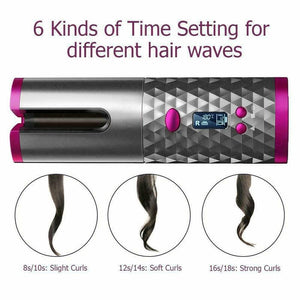 Hair Curler Portable Cordless USB Rechargeable