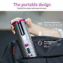 Load image into Gallery viewer, Hair Curler Portable Cordless USB Rechargeable
