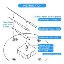 Load image into Gallery viewer, Quartz Movement Kit DIY Wall Clock parts
