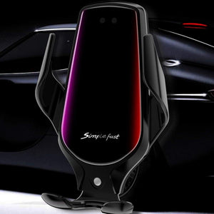 Car Wireless Charger Phone Holder - Black