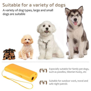 3 In 1 Anti Bark Dog Training Ultrasound Repeller