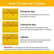 Load image into Gallery viewer, 3 In 1 Anti Bark Dog Training Ultrasound Repeller
