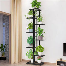 Load image into Gallery viewer, 8 Tier Flower Stand Plant Rack Metal - Black
