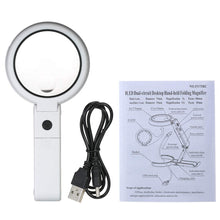 Load image into Gallery viewer, 5X 11X Magnifying Glass With 8 LED Lights
