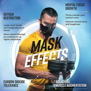 Oxygen Barrier Sports Mask Fitness High Altitude Training Mask for Aerobic Running Cycling